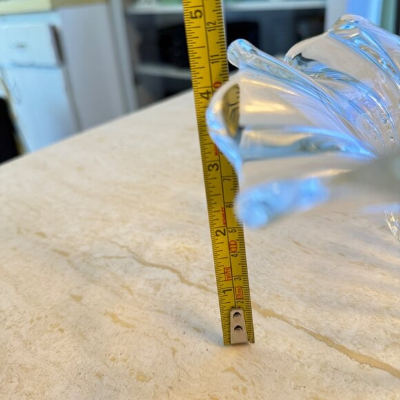 Vintage Clear Pressed Glass Ruffled Edge Bowl With Hobnail Design - Picture 4 of 10